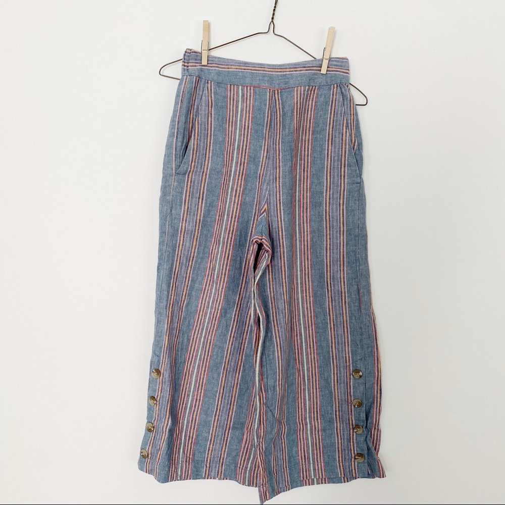 MADEWELL Huston Crop Pants in Rainbow Stripe